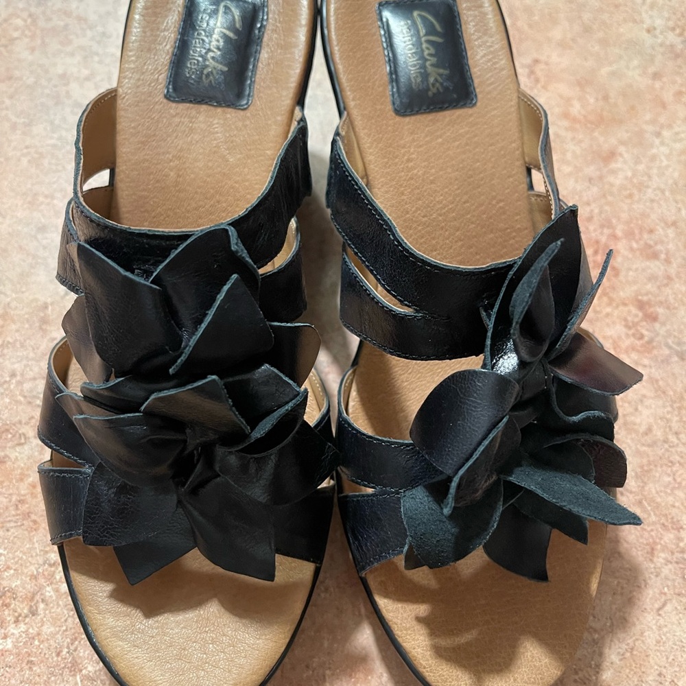 Clarks floral sandals